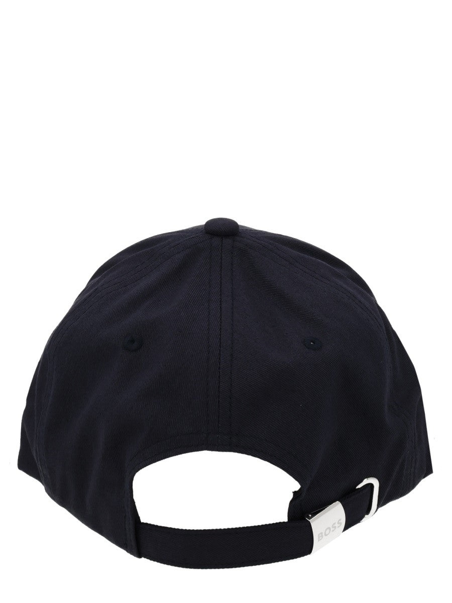 Boss Katoenen Pet met logo – Marineblauw