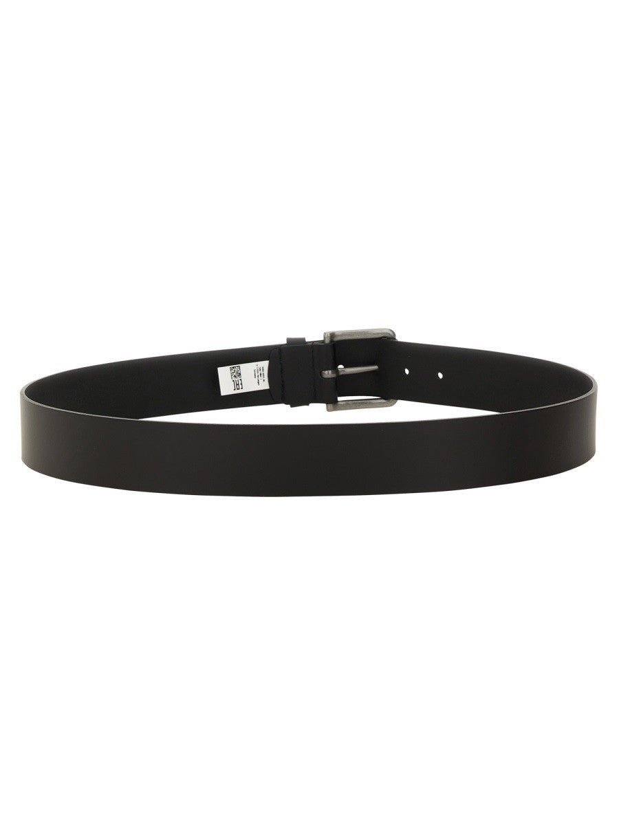 Boss Leren Riem met gesp – Zwart