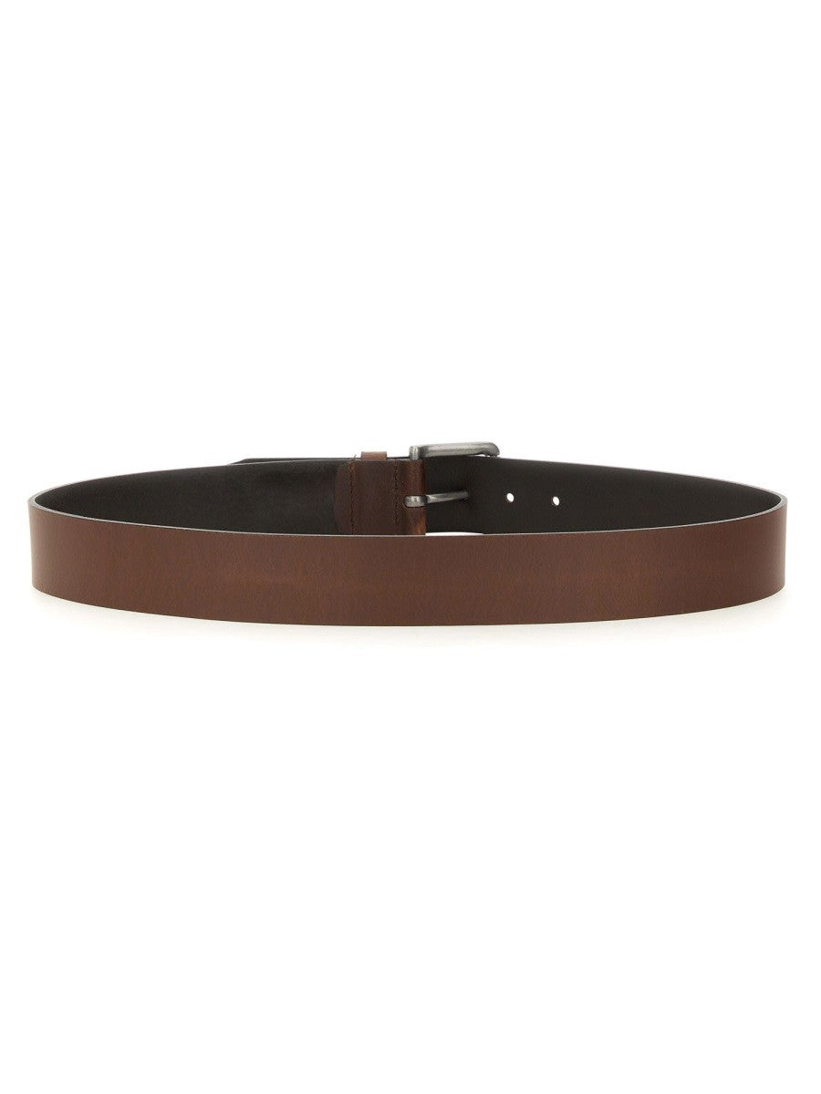 Boss Leren Riem met gesp – Bruin