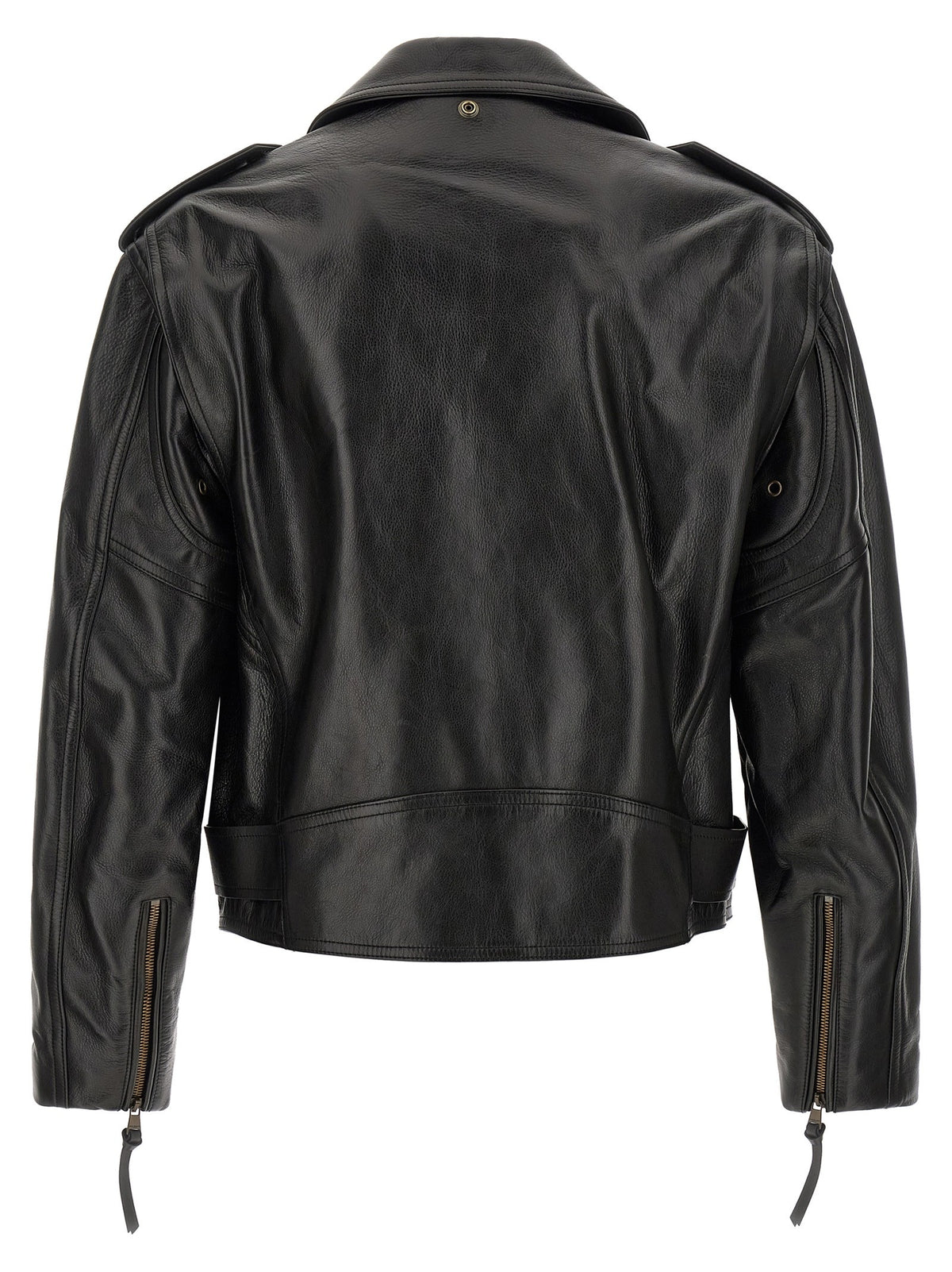 Balmain Leren bikerjack – Zwart