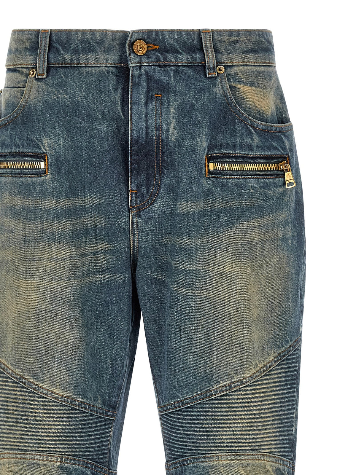 Balmain Biker Jeans – Middenblauw