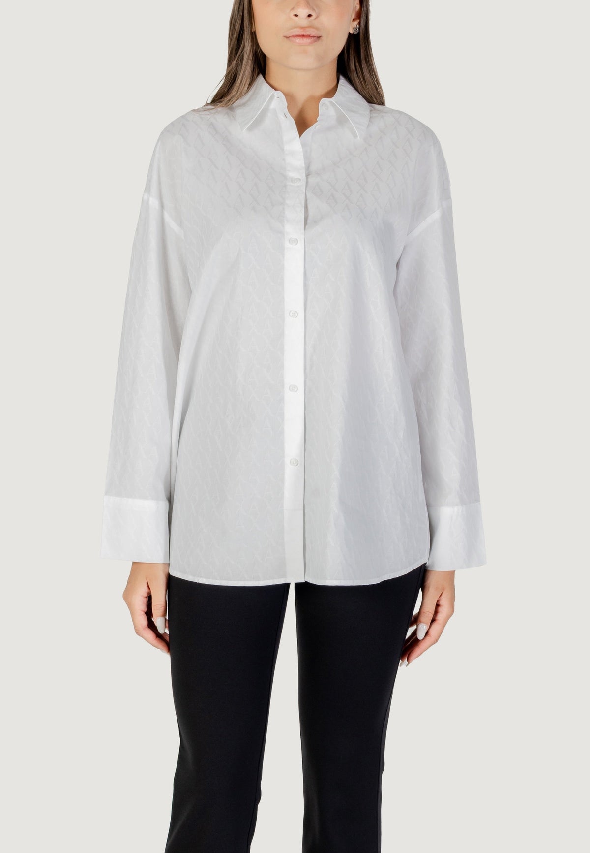 Armani Exchange Katoenen Blouse met Lange Mouwen – Wit