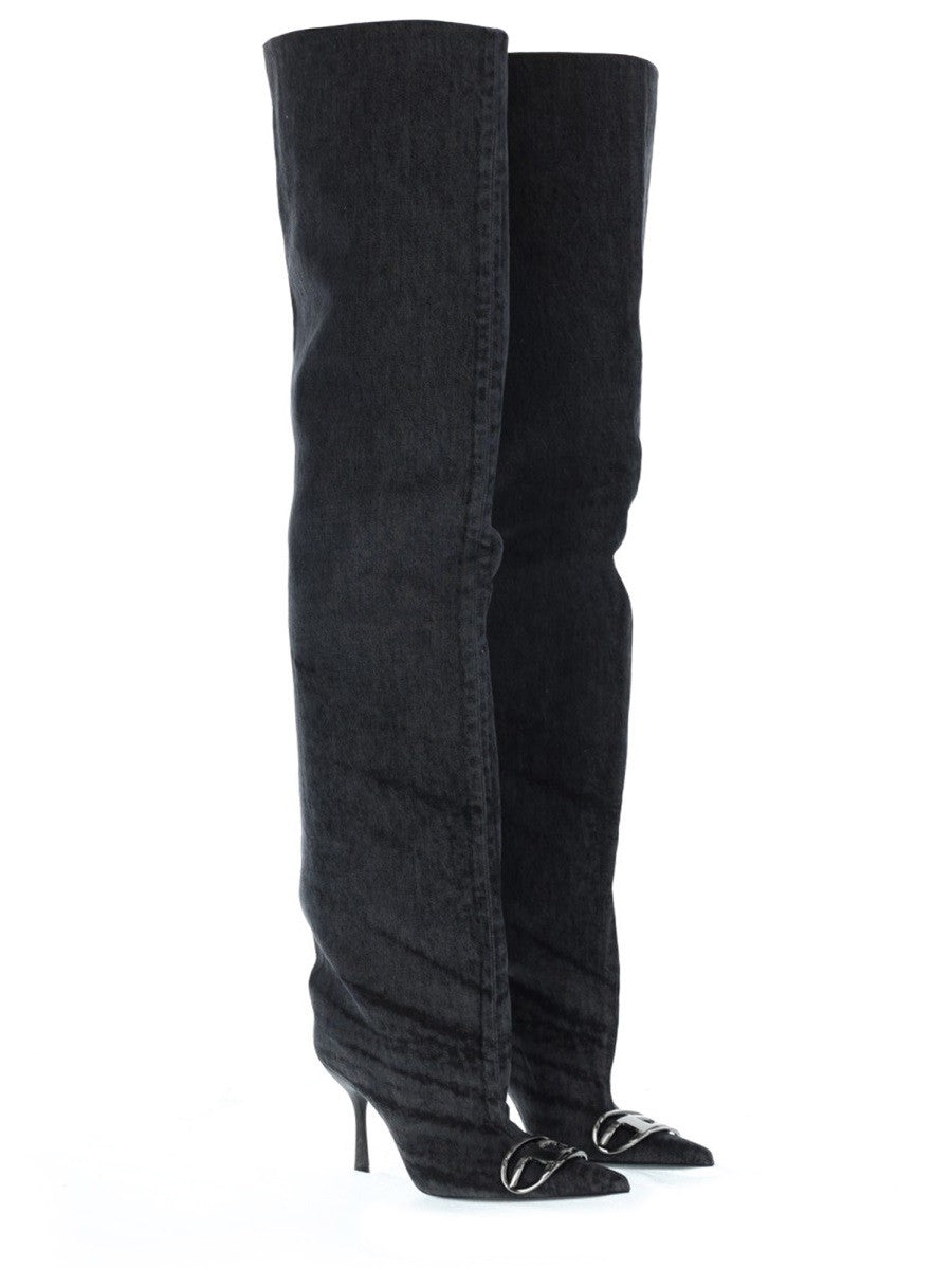 Diesel D-Venus 90 Overknee laarzen – Zwart
