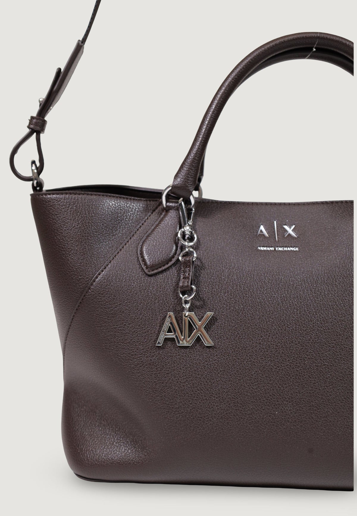 Armani Exchange Grote Polyurethaan Handtas – Bruin