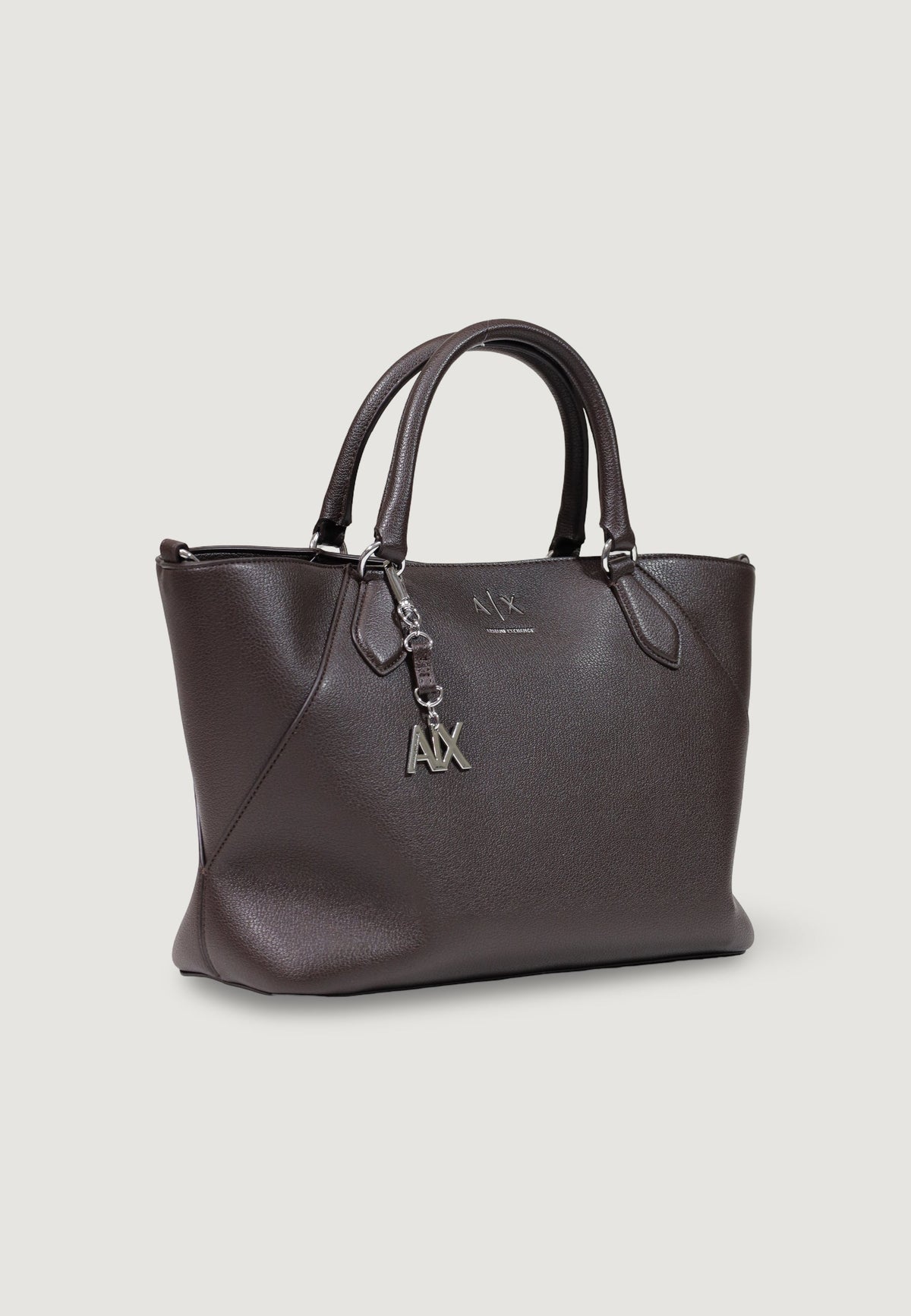 Armani Exchange Grote Polyurethaan Handtas – Bruin