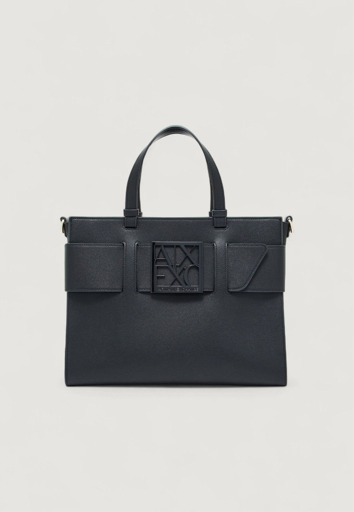 Armani Exchange Imitatieleren Handtas met Schouderriem – Zwart