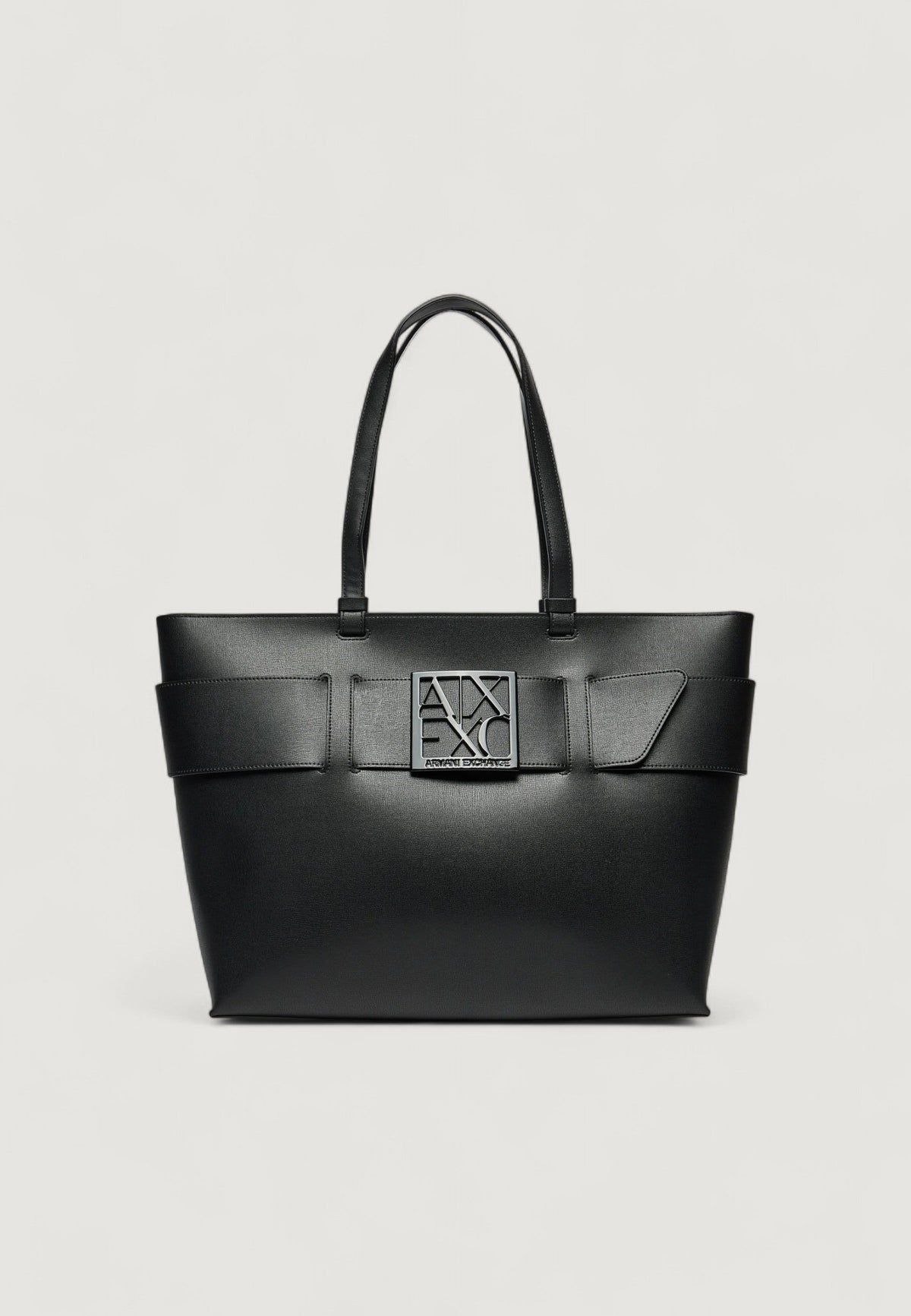 Armani Exchange Polyurethaan Handtas met Knopensluiting – Zwart