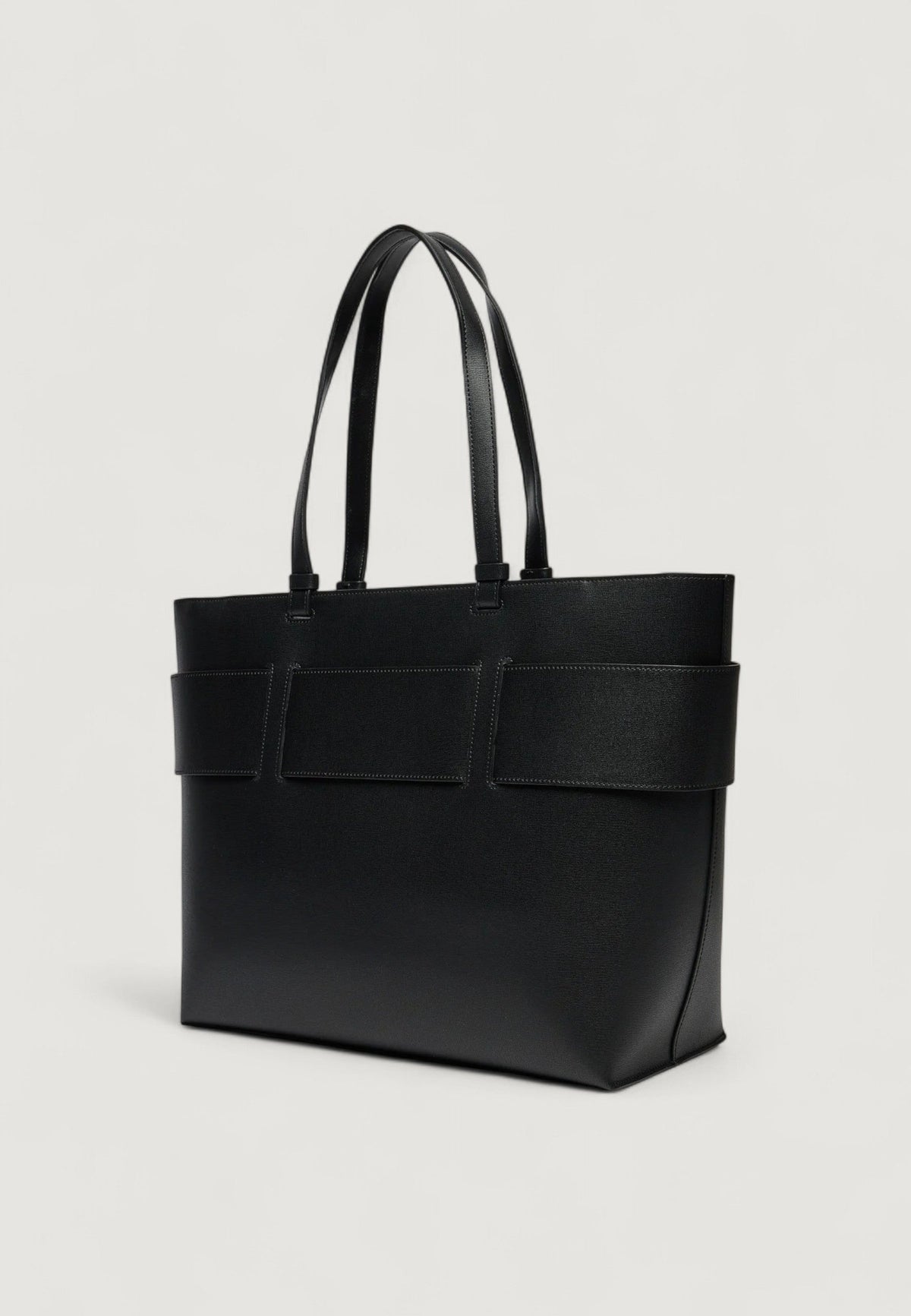 Armani Exchange Polyurethaan Handtas met Knopensluiting – Zwart