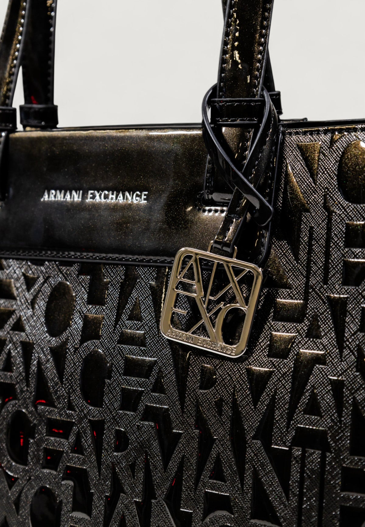 Armani Exchange Handtas met Print – Zwart