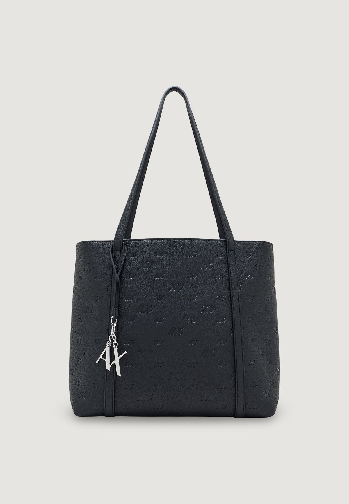 Armani Exchange Grote Polyurethaan Schoudertas – Zwart