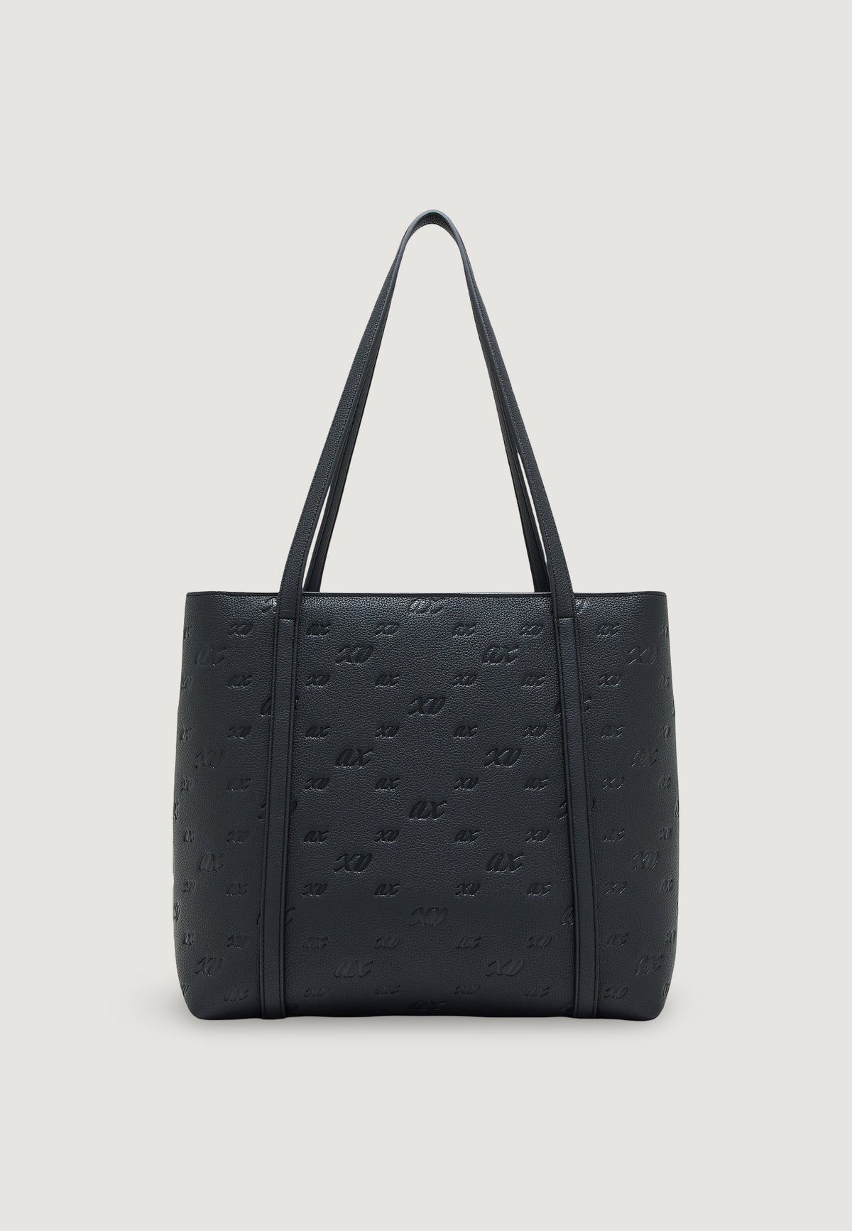 Armani Exchange Grote Polyurethaan Schoudertas – Zwart