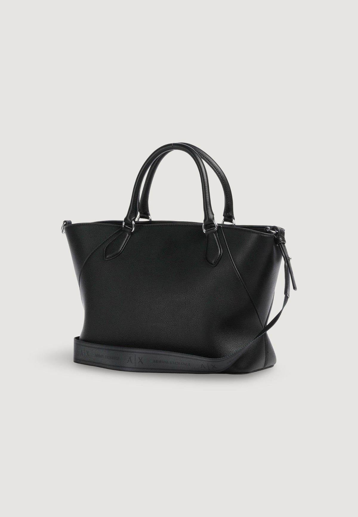 Armani Exchange Grote Polyurethaan Handtas – Zwart
