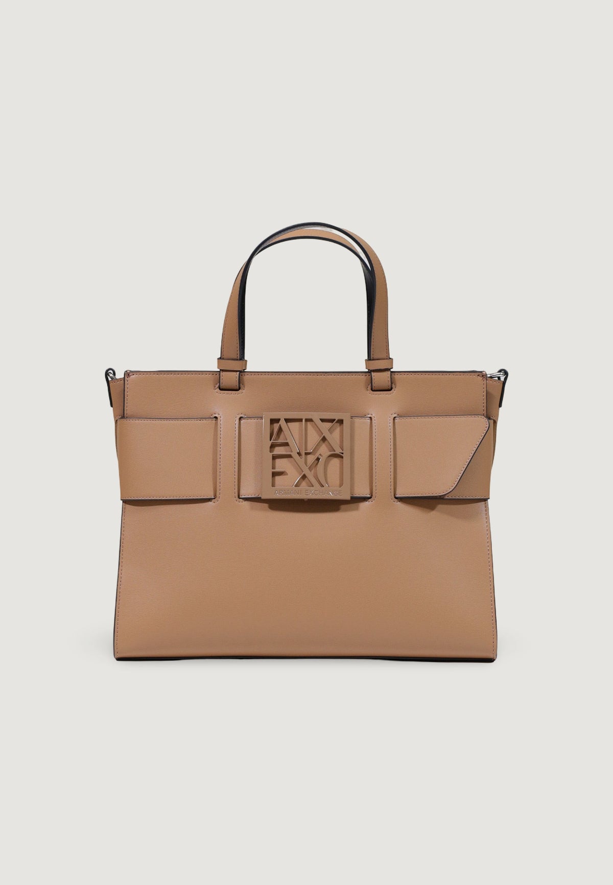 Armani Exchange Grote Handtas met Binnenvakken – Bruin