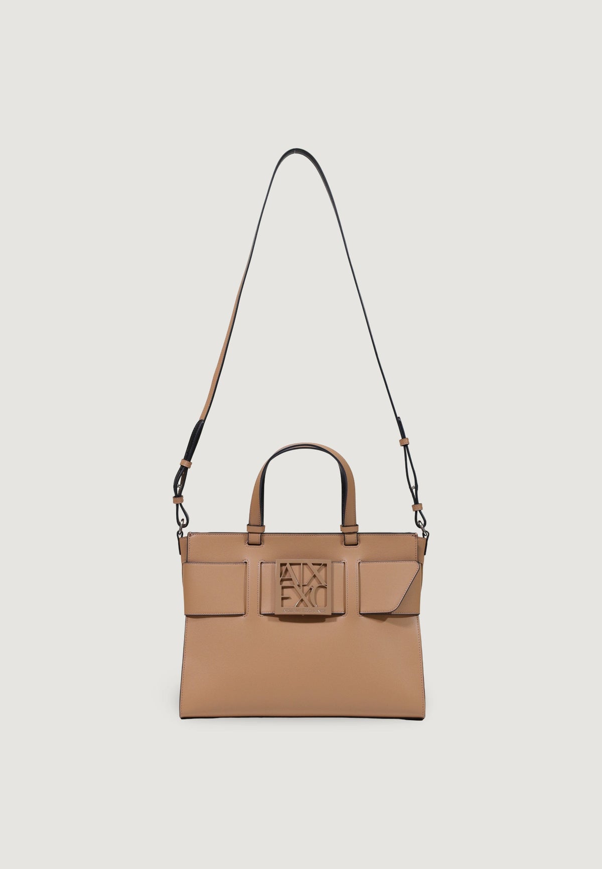 Armani Exchange Grote Handtas met Binnenvakken – Bruin