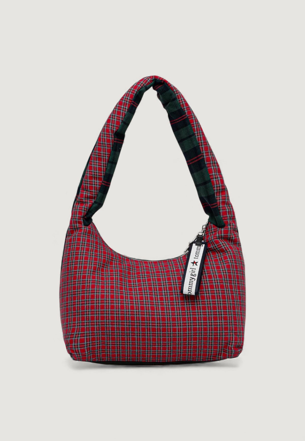 Tommy Hilfiger Katoenen Handtas met Ruitpatroon – Rood