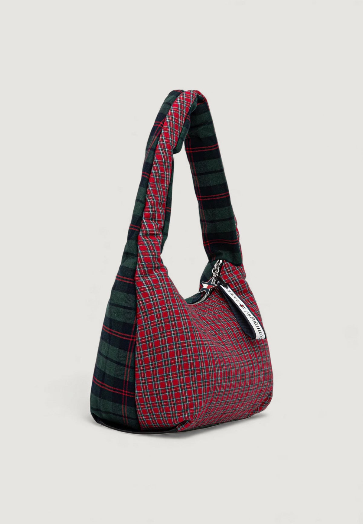 Tommy Hilfiger Katoenen Handtas met Ruitpatroon – Rood