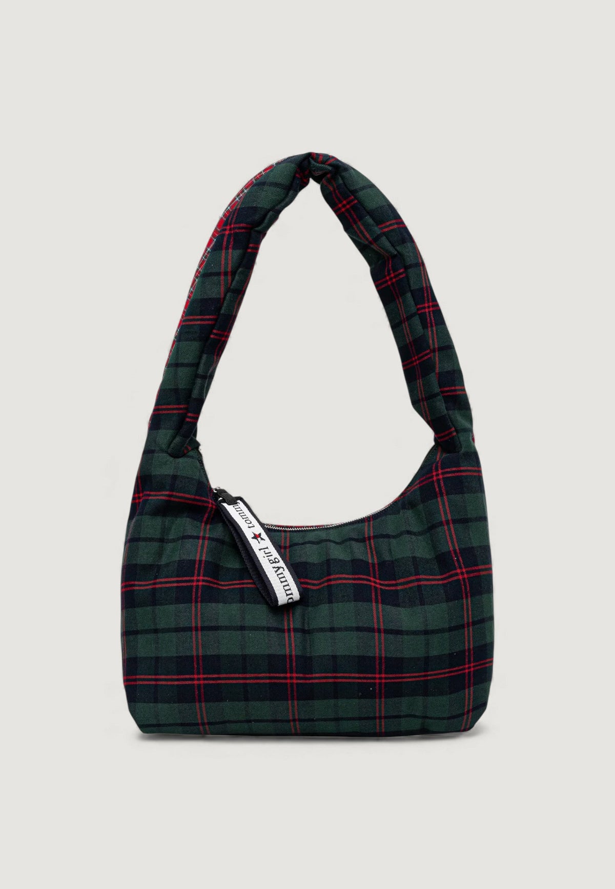 Tommy Hilfiger Katoenen Handtas met Ruitpatroon – Rood