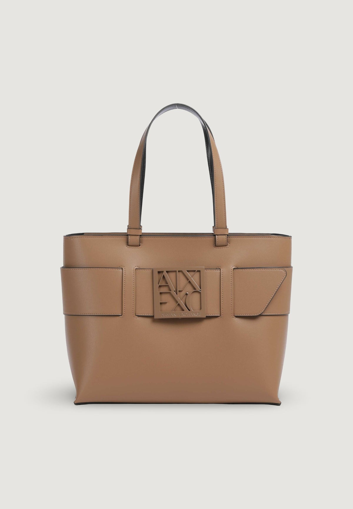 Armani Exchange Middelgrote Polyurethaan Handtas – Beige