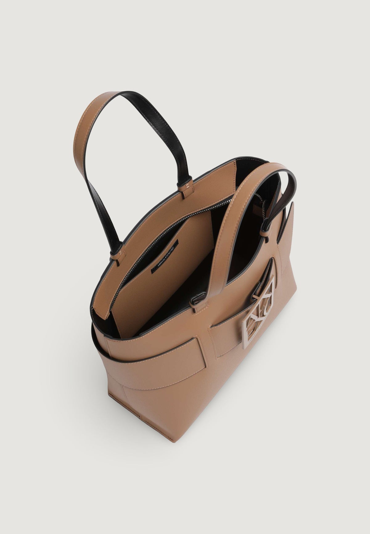 Armani Exchange Middelgrote Polyurethaan Handtas – Beige