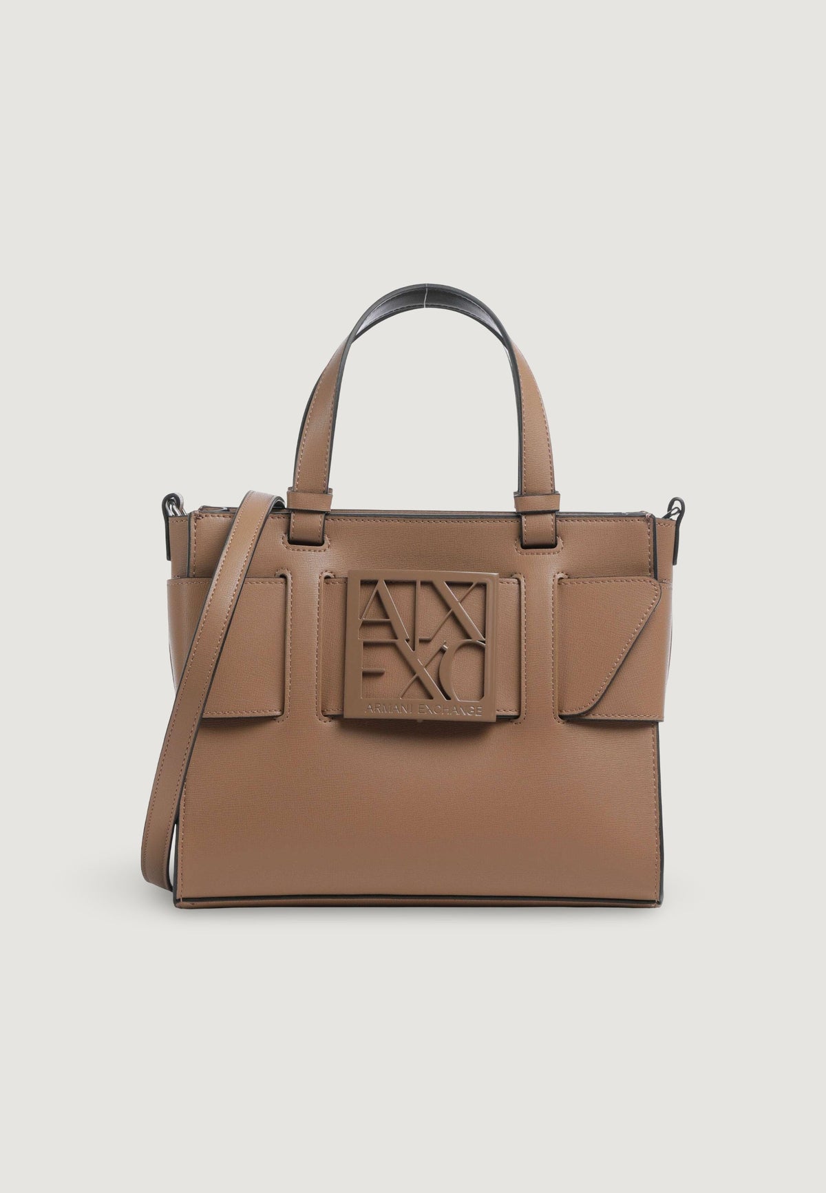 Armani Exchange Middelgrote Polyurethaan Handtas – Beige