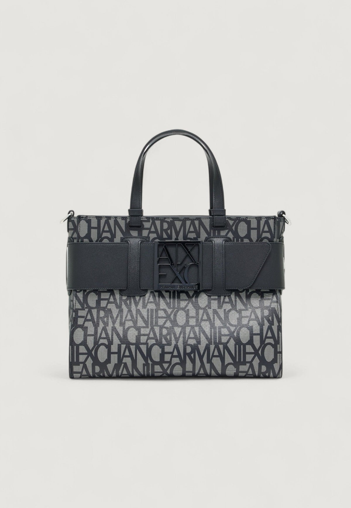 Armani Exchange Katoenen Handtas met Schouderriem – Zwart