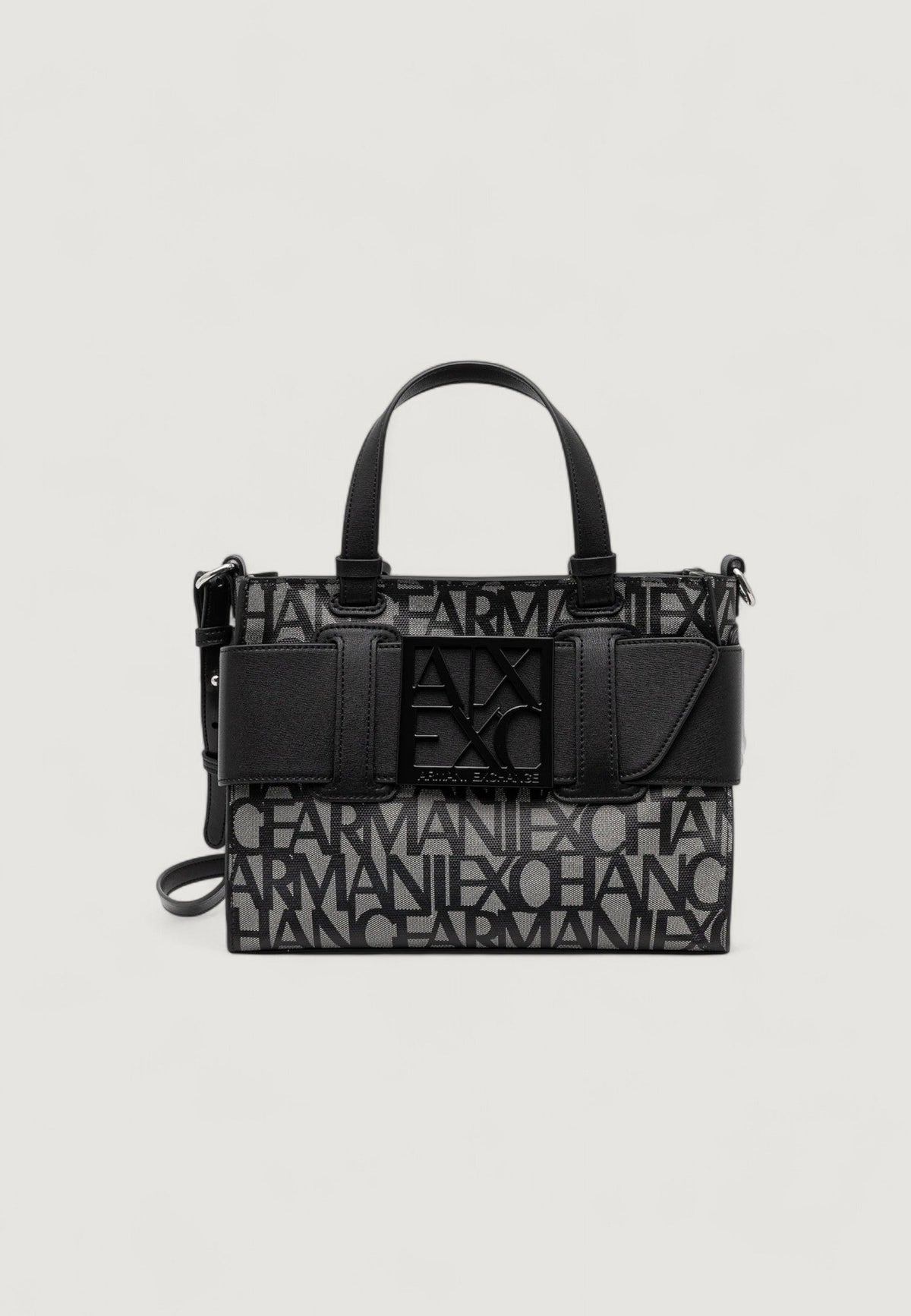 Armani Exchange Polyurethaan Handtas met Schouderriem – Zwart