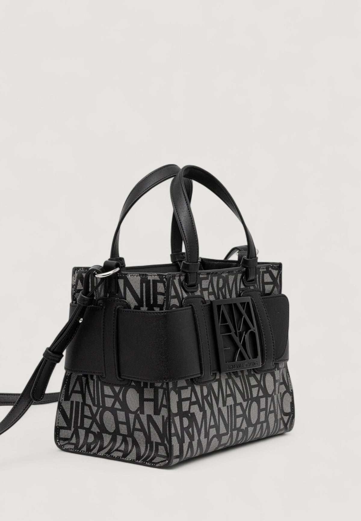 Armani Exchange Polyurethaan Handtas met Schouderriem – Zwart