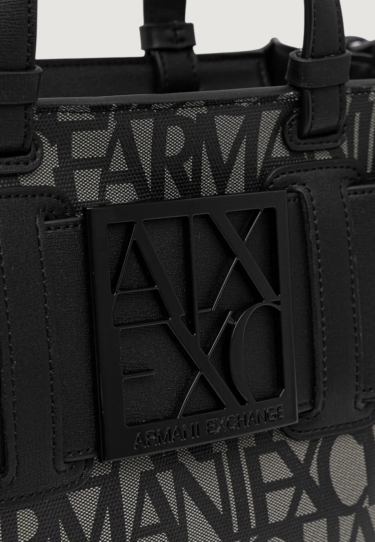 Armani Exchange Polyurethaan Handtas met Schouderriem – Zwart