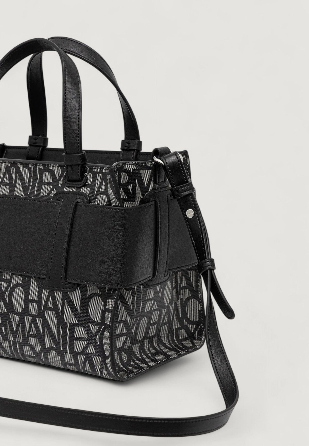 Armani Exchange Polyurethaan Handtas met Schouderriem – Zwart