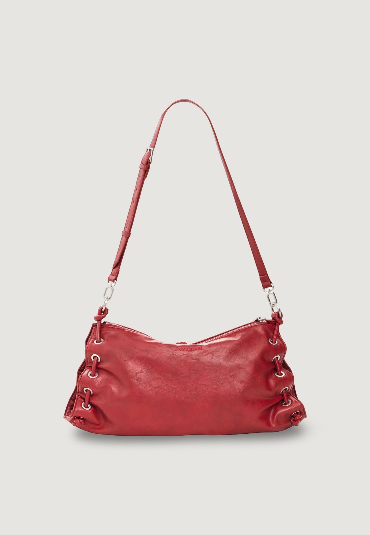 Desigual Alisio Xela Schoudertas met lasergesneden bloemen – Rood