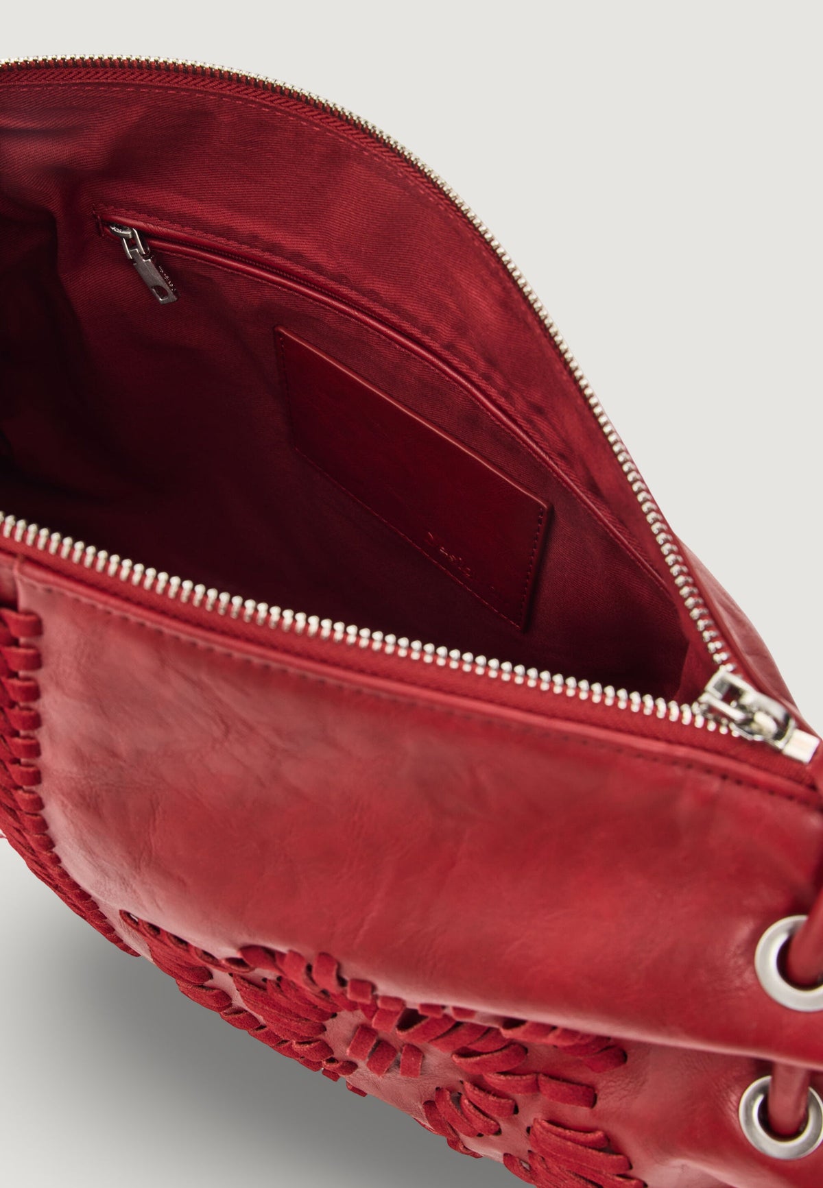 Desigual Alisio Xela Schoudertas met lasergesneden bloemen – Rood