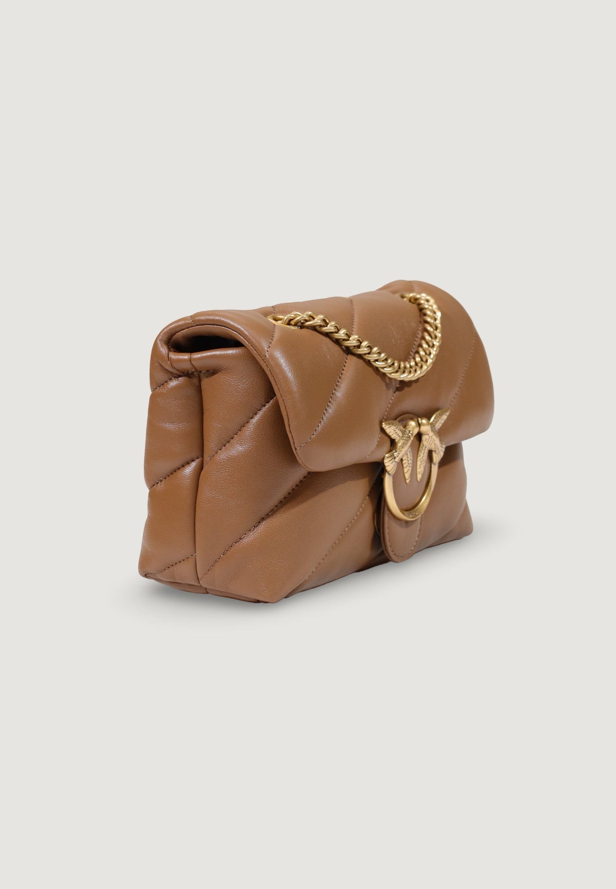 Pinko Love Puff Mini Schoudertas – Bruin