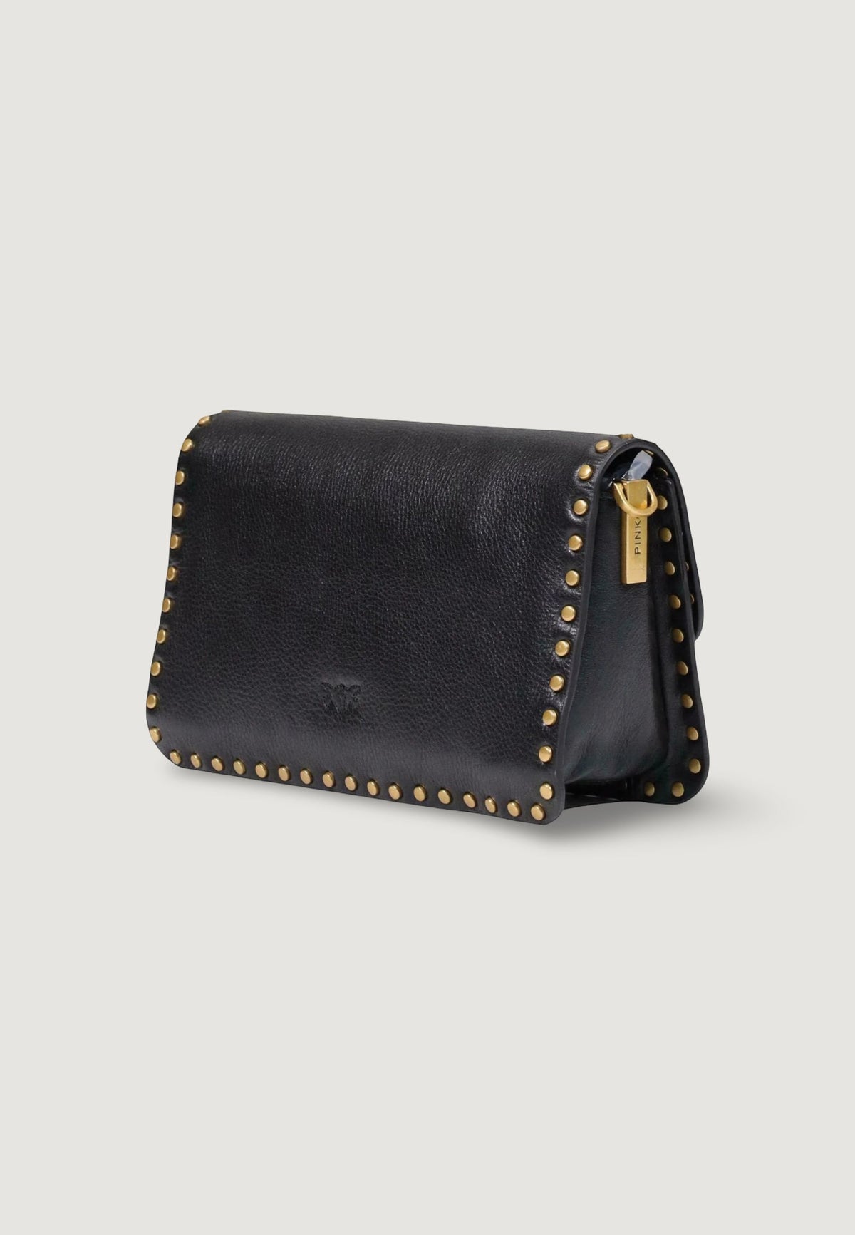 Pinko Love One Slouchy Classic Studs Schoudertas – Zwart