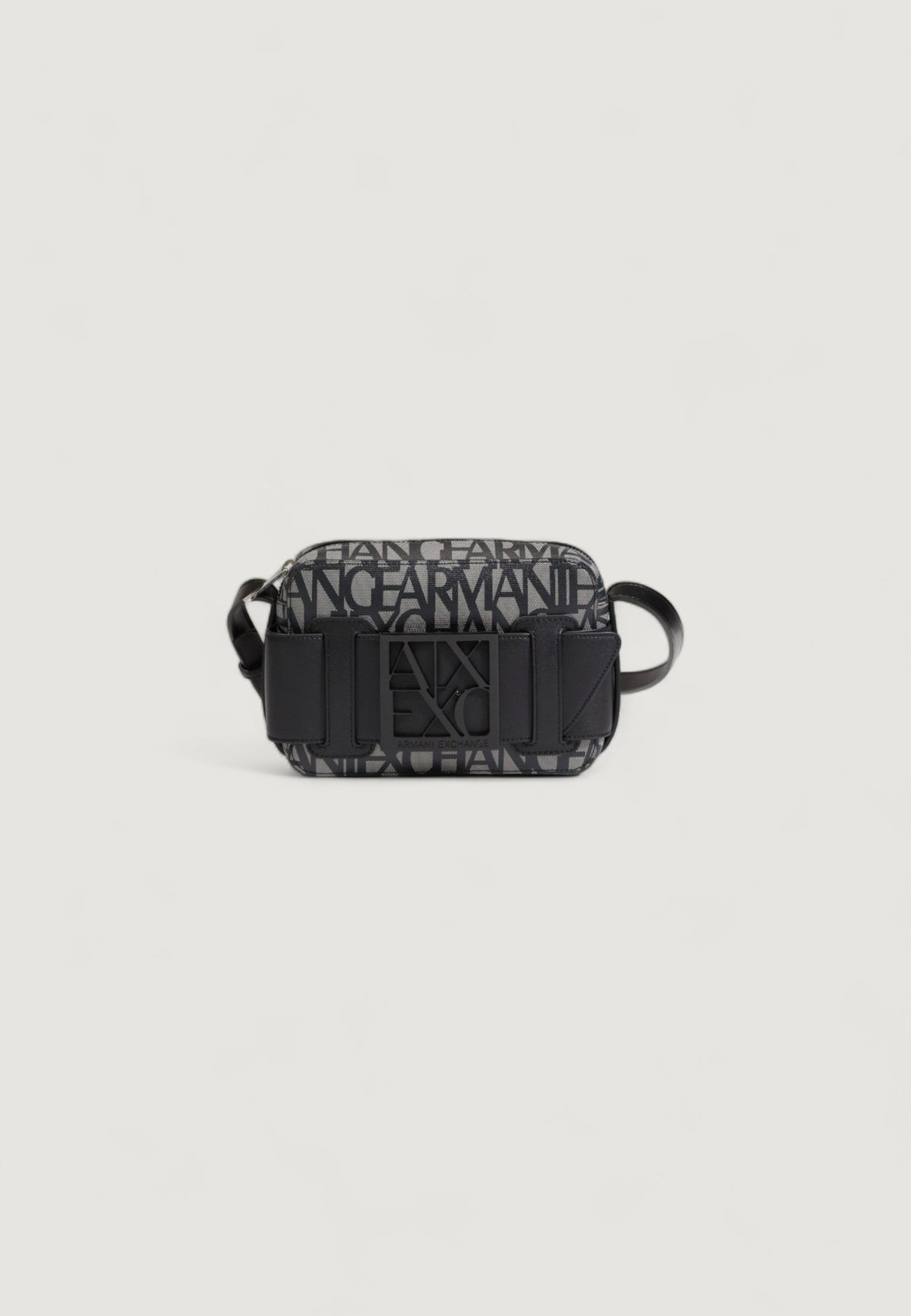 Armani Exchange Polyurethaan Schoudertas met Print – Beige
