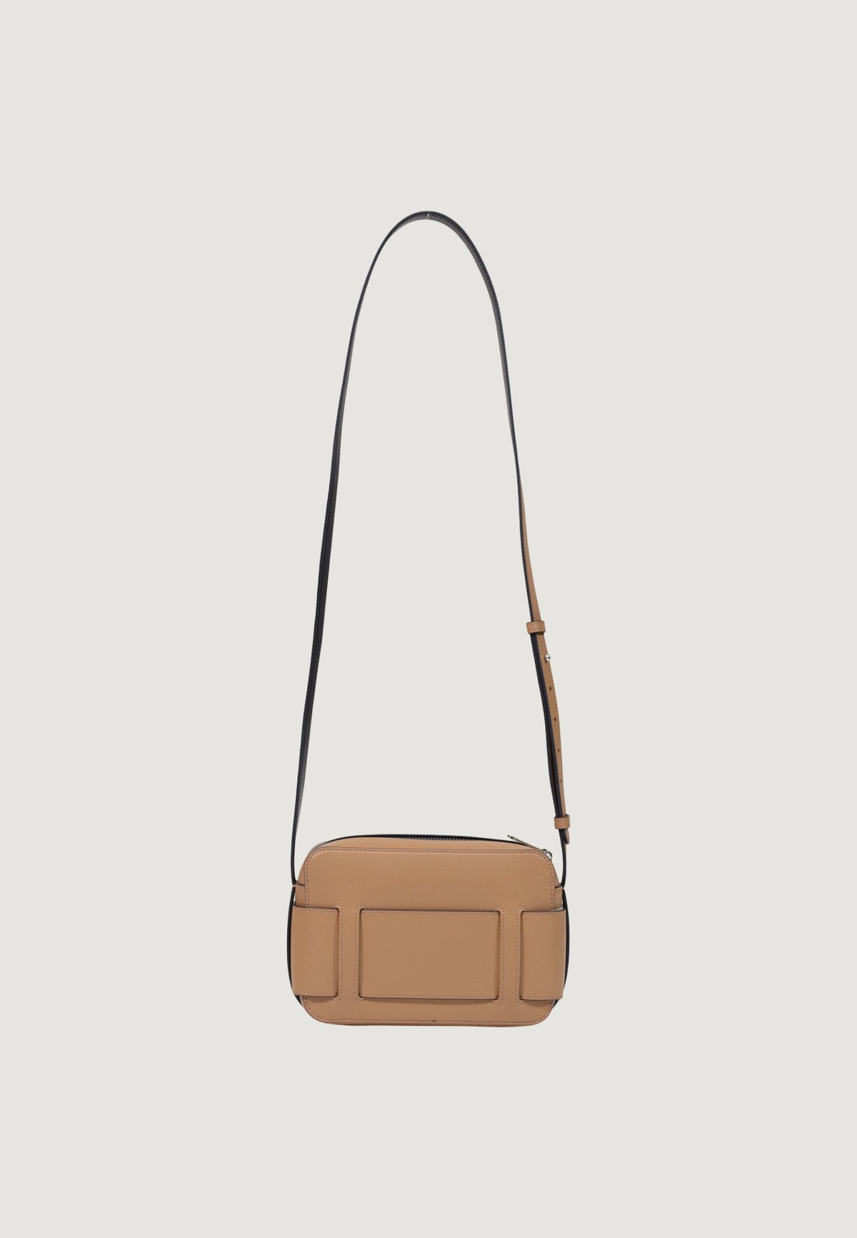 Armani Exchange Kleine Polyurethaan Schoudertas – Beige