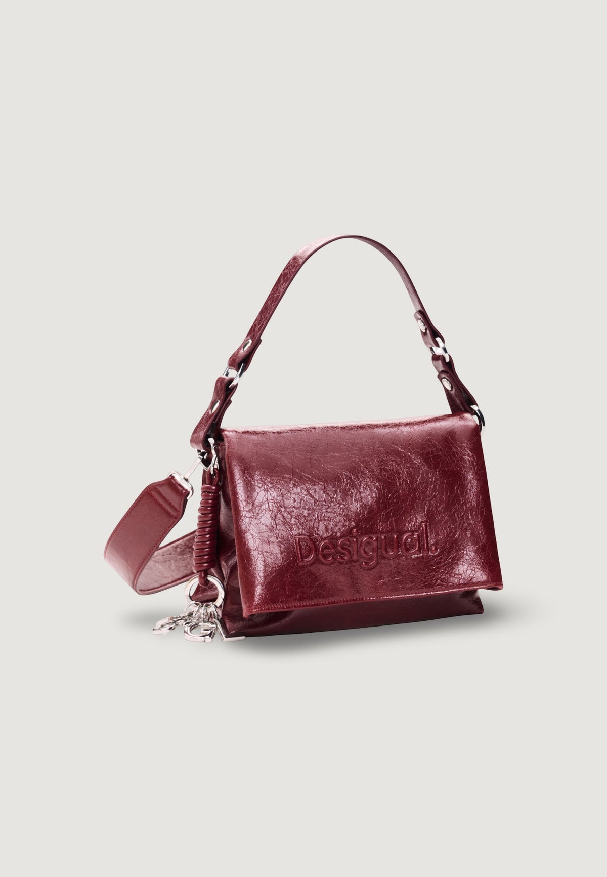 Desigual Half Logo Venecia 4.0 Schoudertas met handvat – Bordeaux