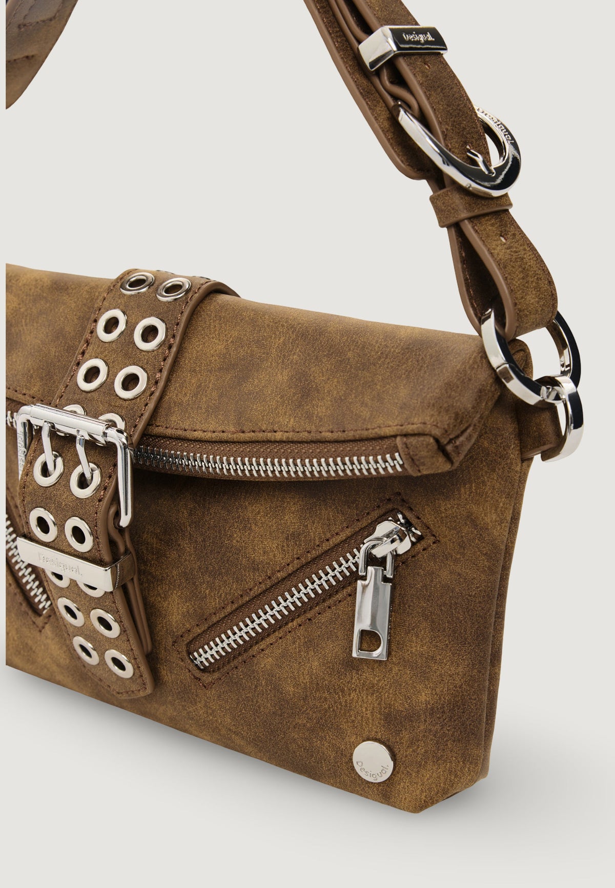 Desigual Valentine Clutch Schoudertas – Camel