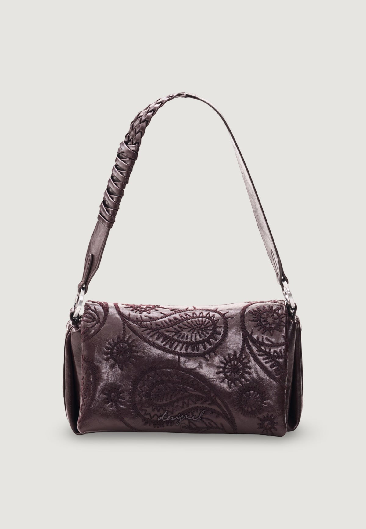 Desigual Siroco Naron Mini Schoudertas met gevlochten handvat – Bruin