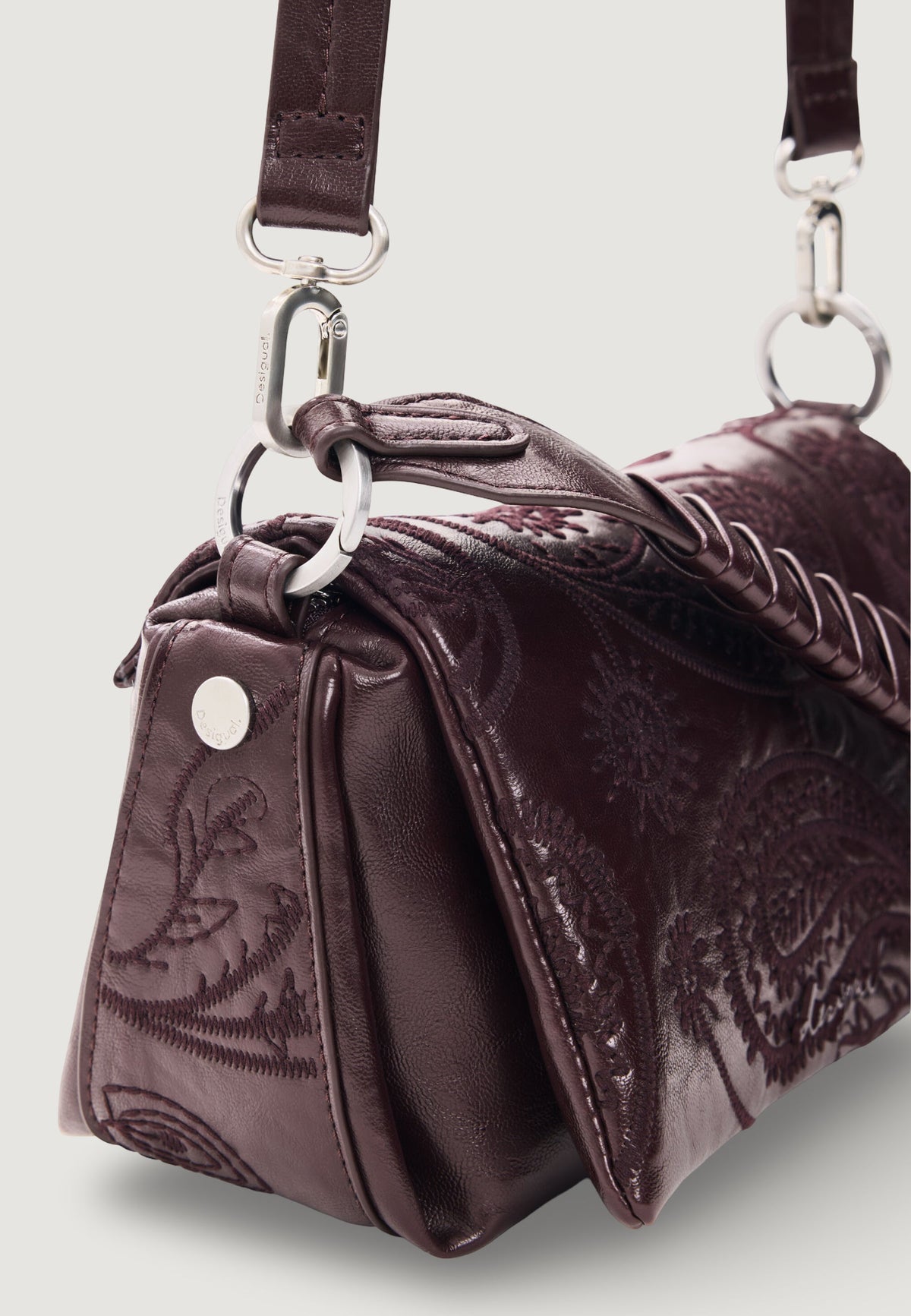 Desigual Siroco Naron Mini Schoudertas met gevlochten handvat – Bruin