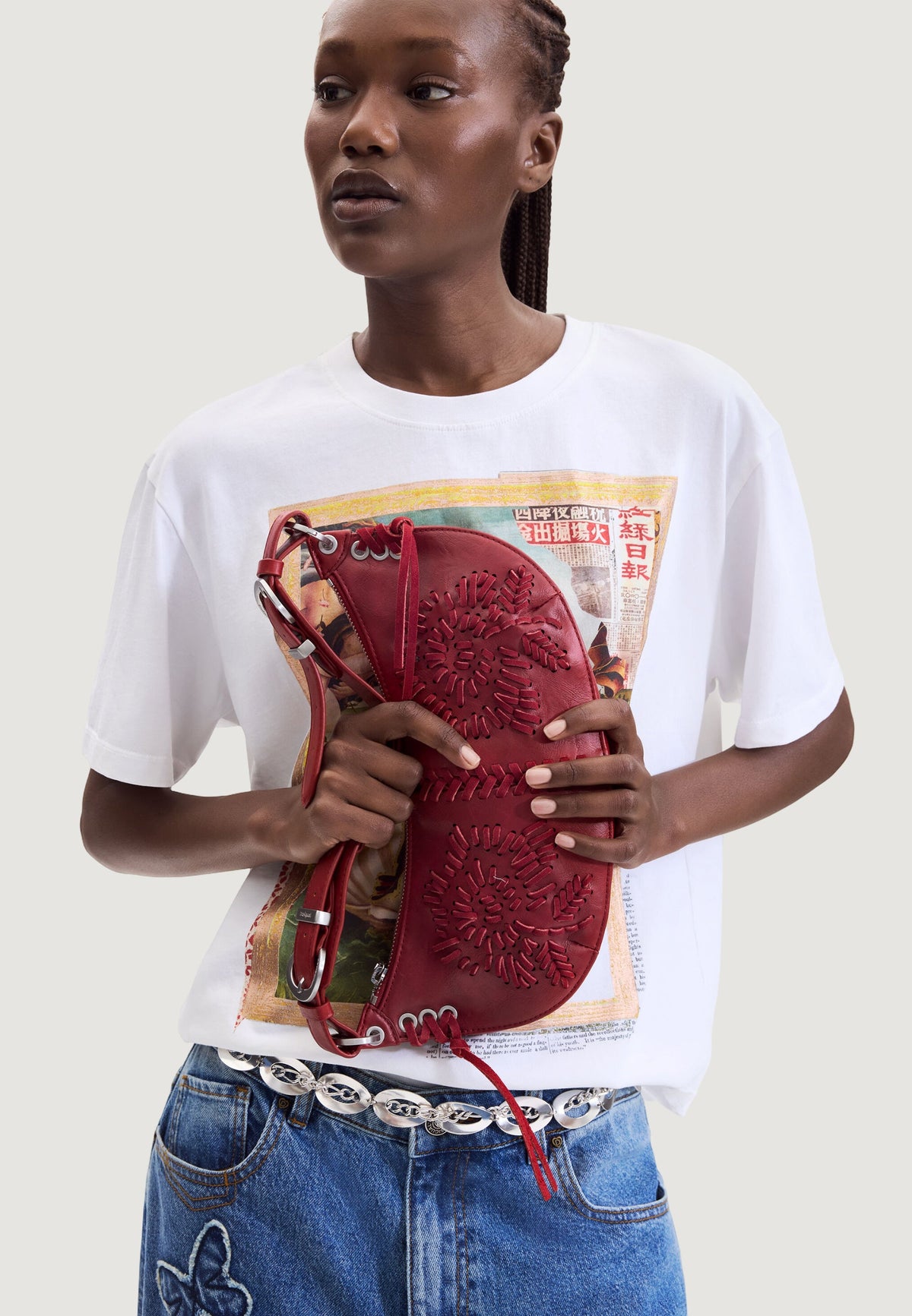 Desigual Alisio Castres Long Schoudertas – Rood