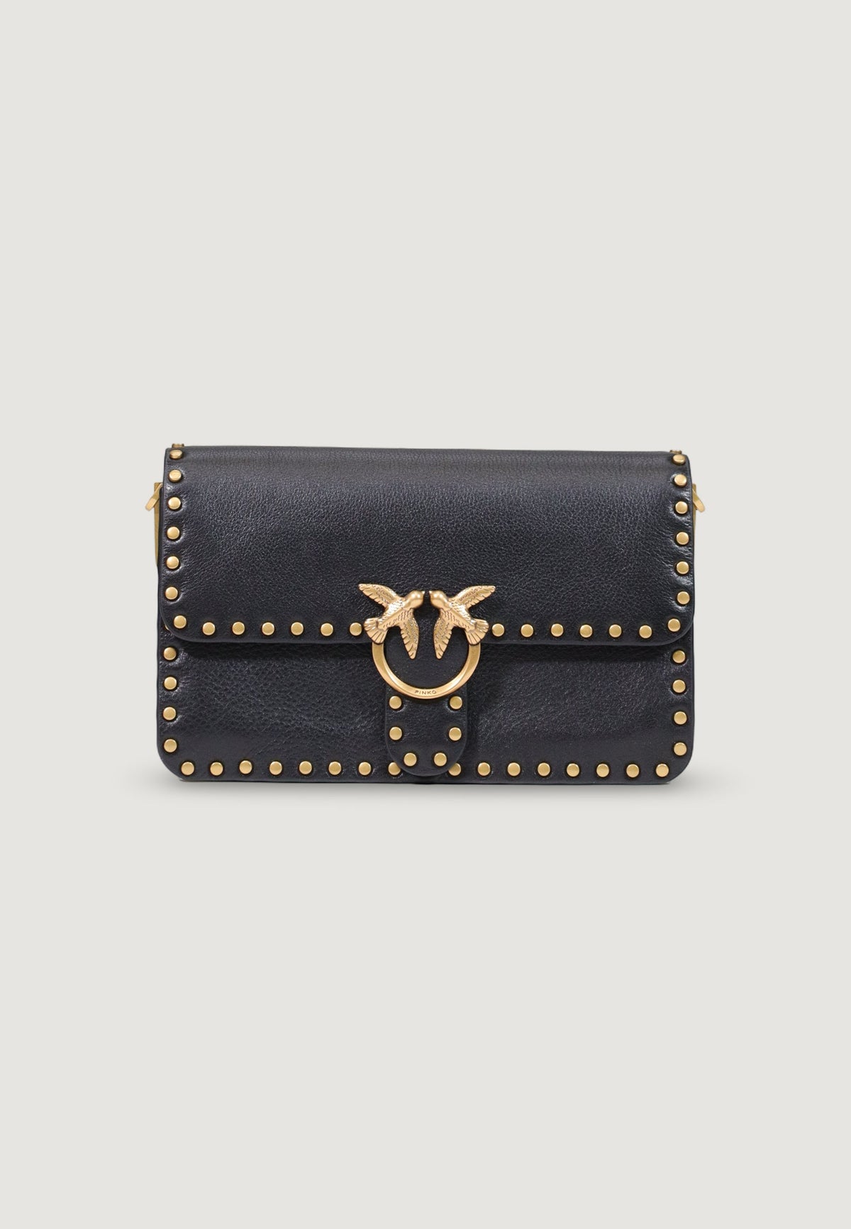 Pinko Love One Slouchy Mini Studs Schoudertas – Zwart