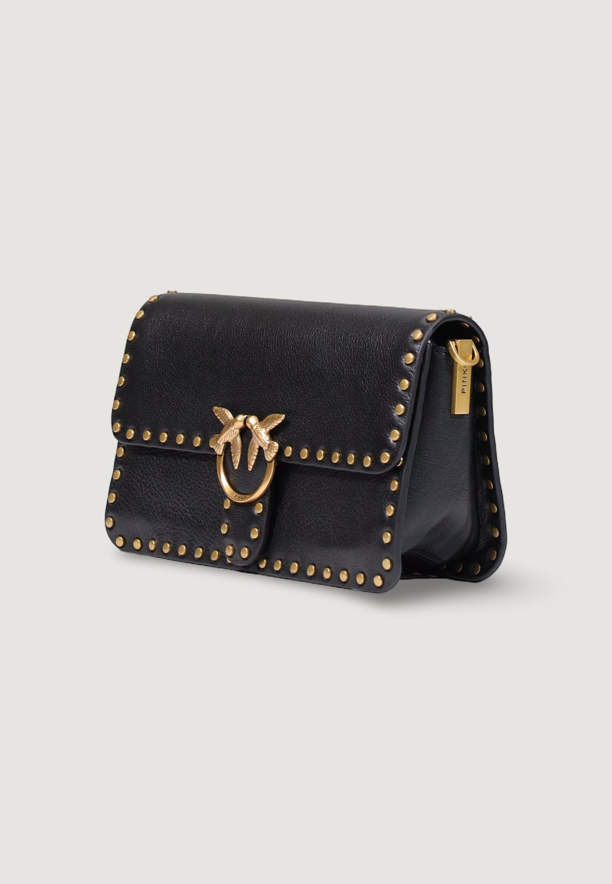 Pinko Love One Slouchy Mini Studs Schoudertas – Zwart