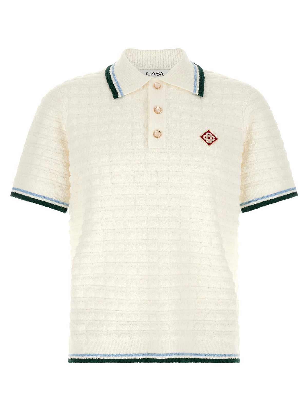 Casablanca Bouclé Polo – Wit