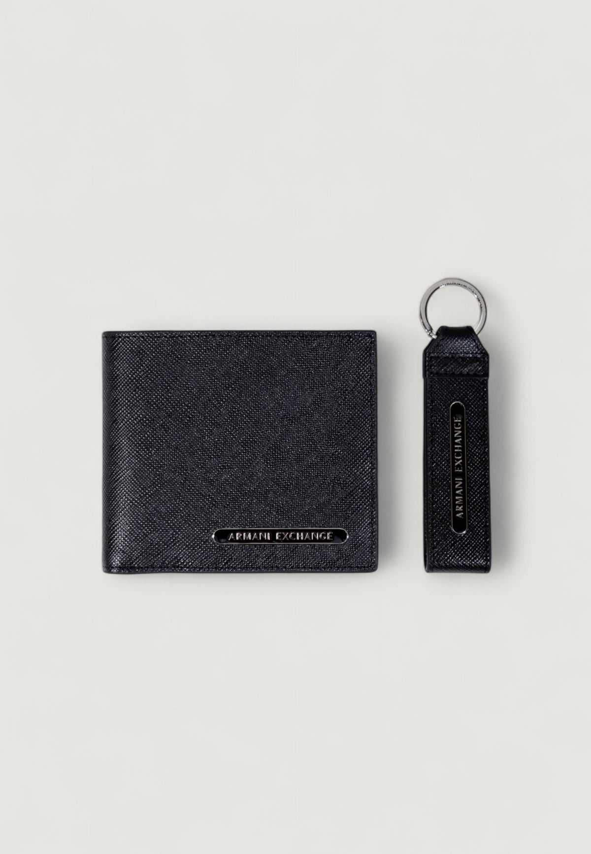 Armani Exchange Leren Portemonnee met Accessoire – Zwart