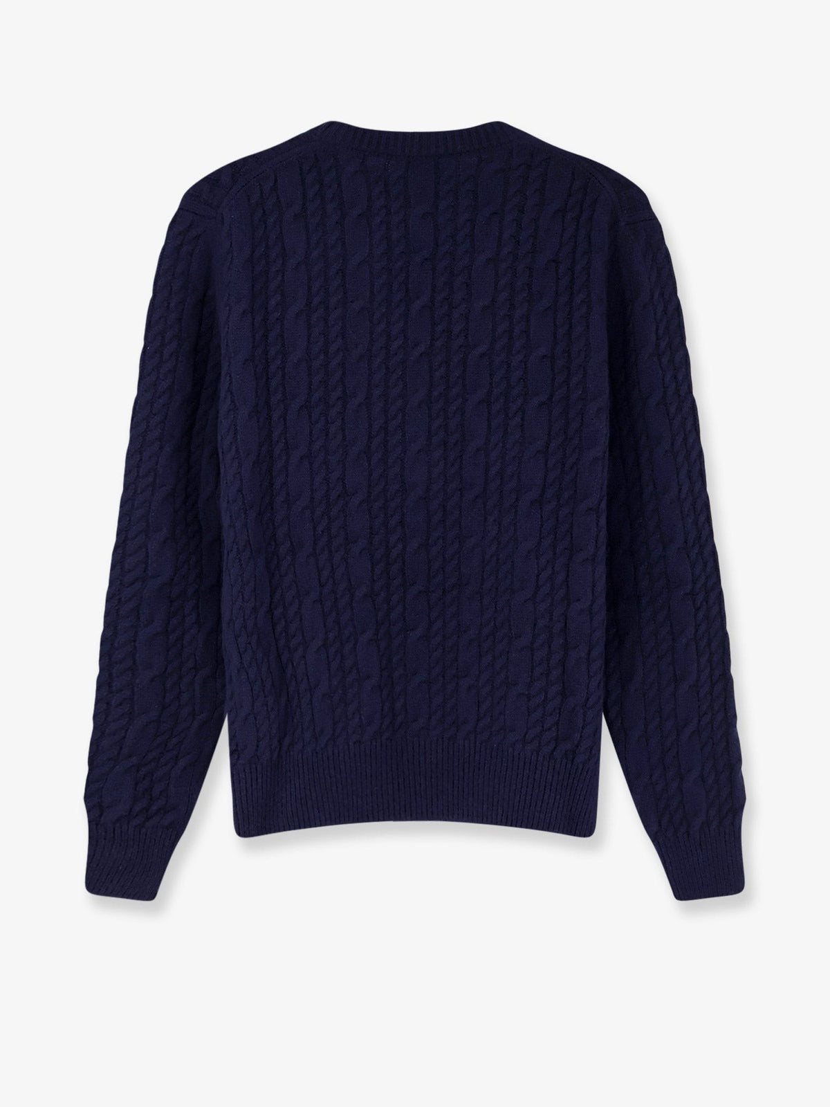 Christian Dior Kabelgebreide Kasjmier Trui – Marineblauw