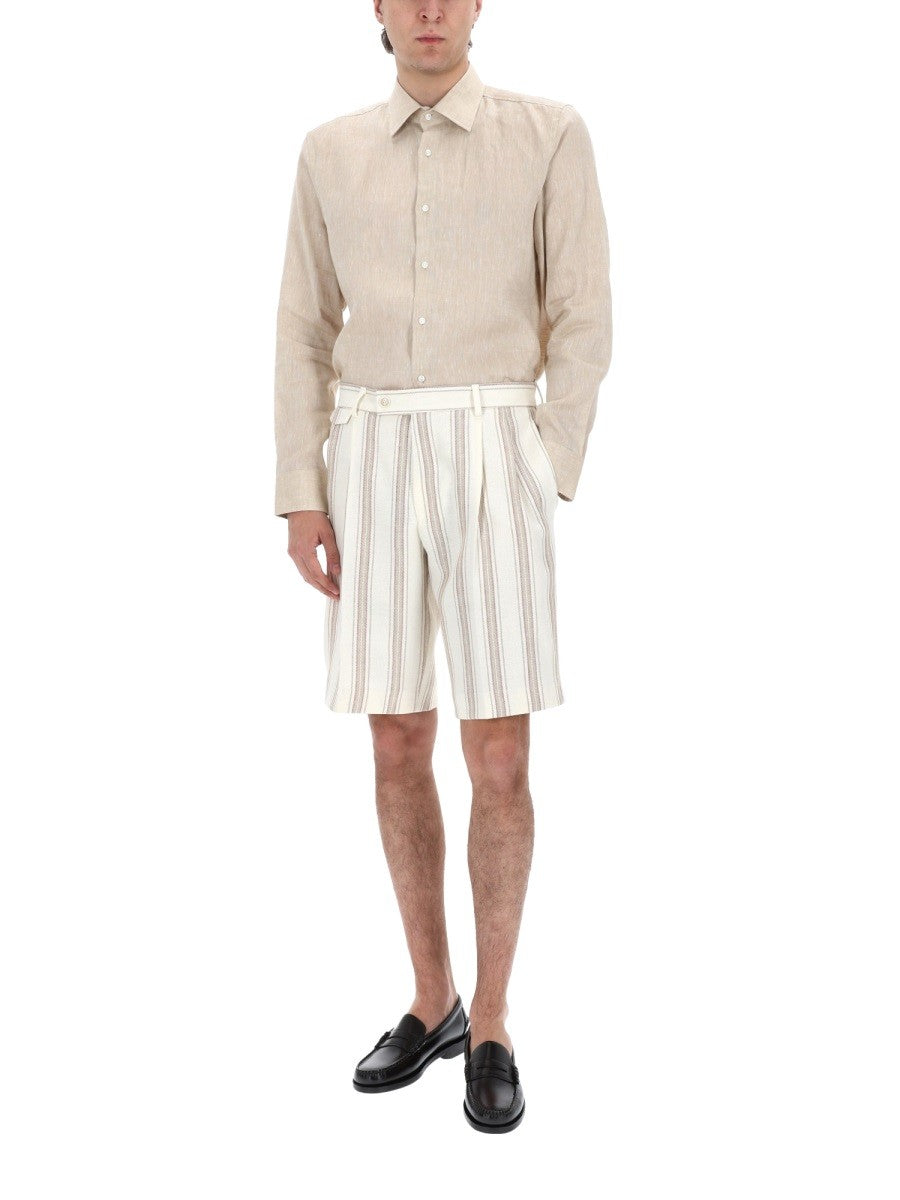 Boss Linnen Overhemd – Beige