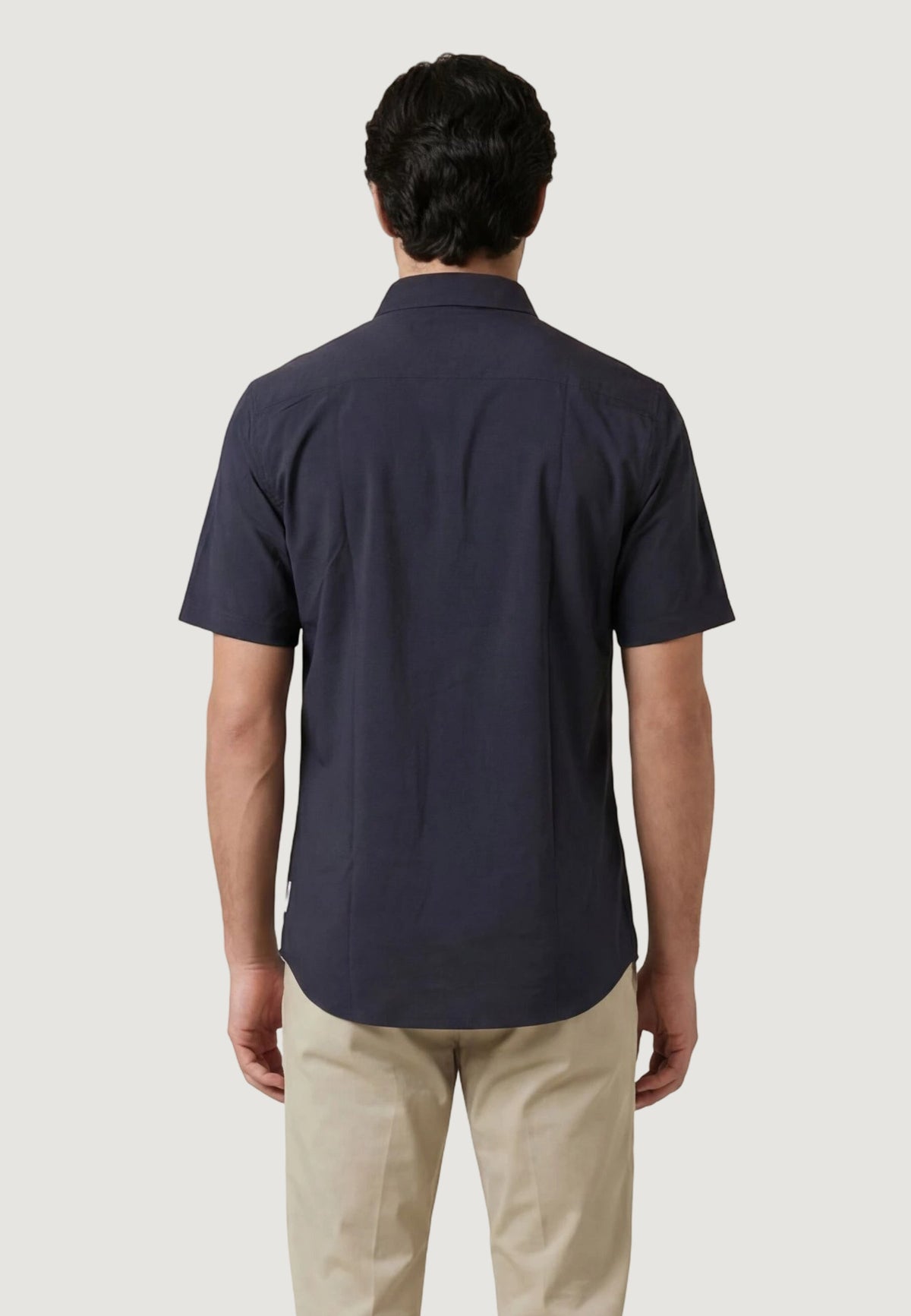 Armani Exchange Polyamide Overhemd met Korte Mouwen – Blauw