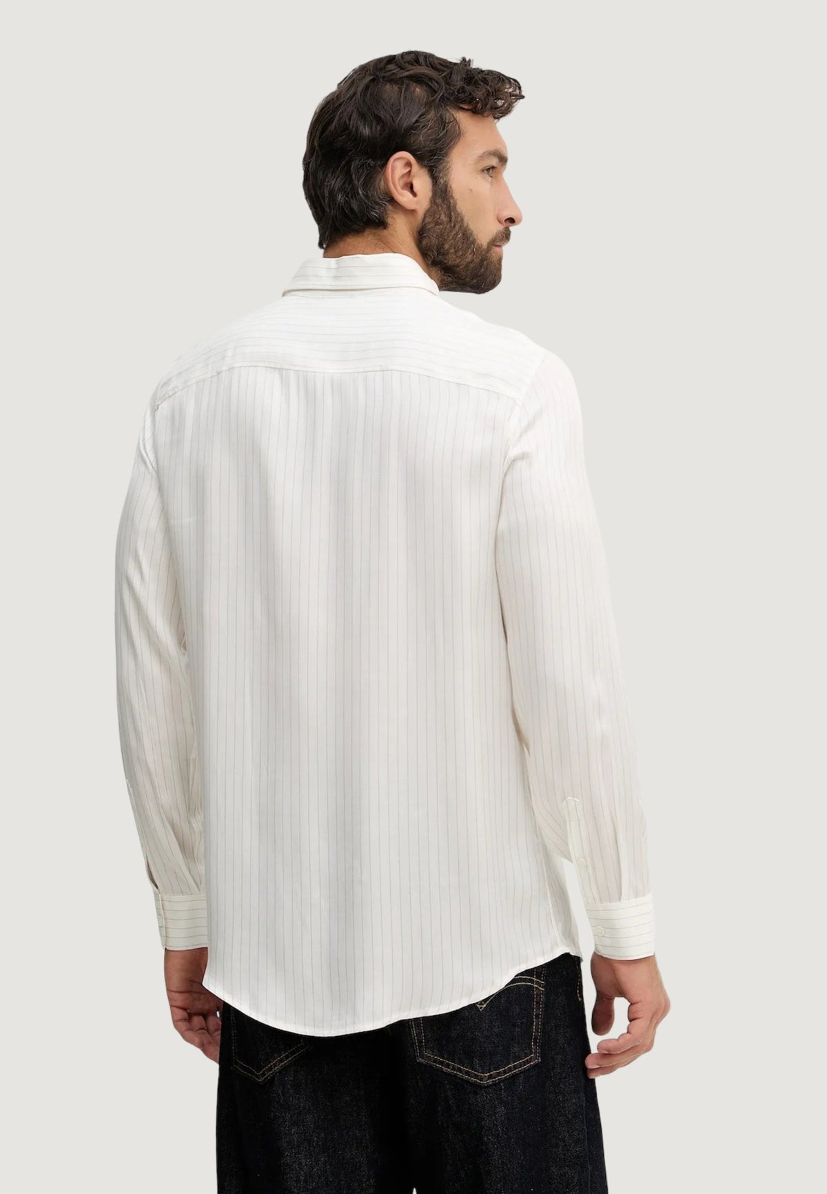 Armani Exchange Viscose Overhemd met Lange Mouwen – Wit