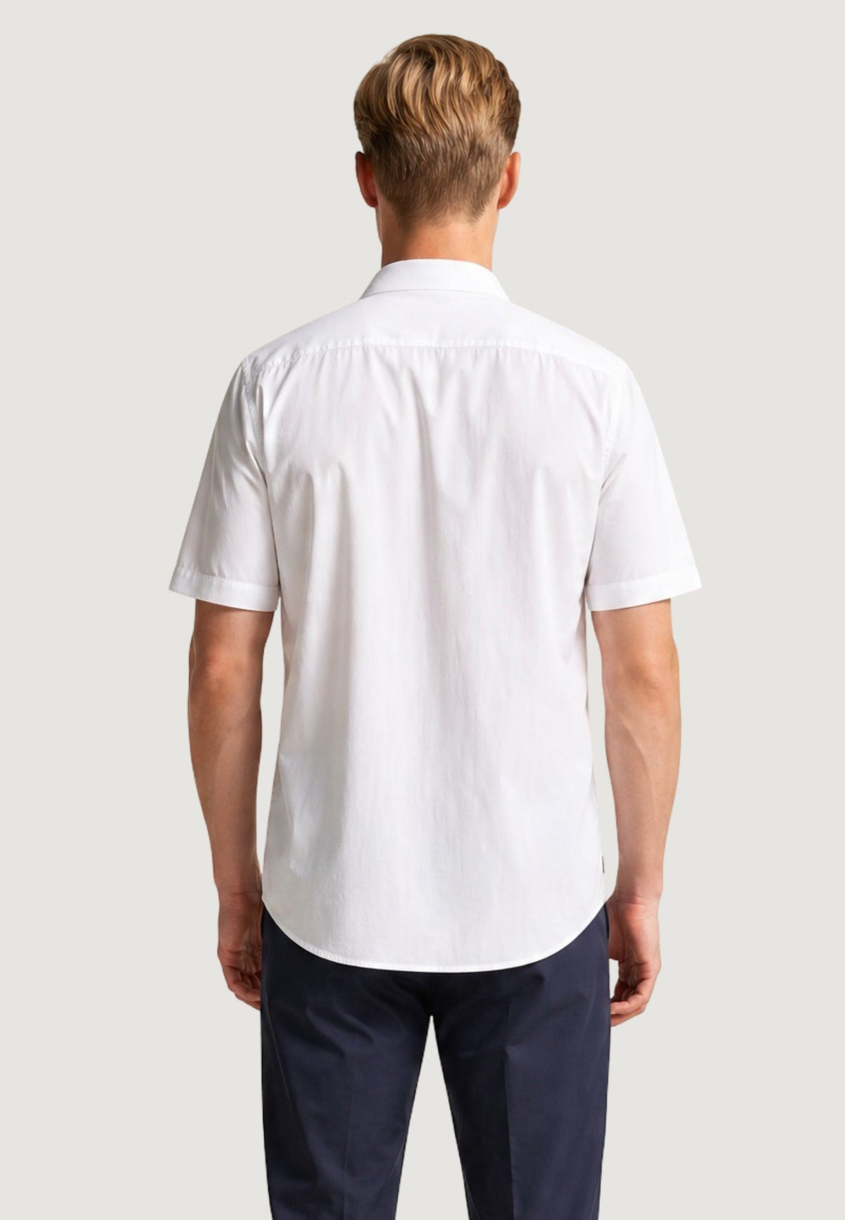 Armani Exchange Polyamide Overhemd met Korte Mouwen – Wit