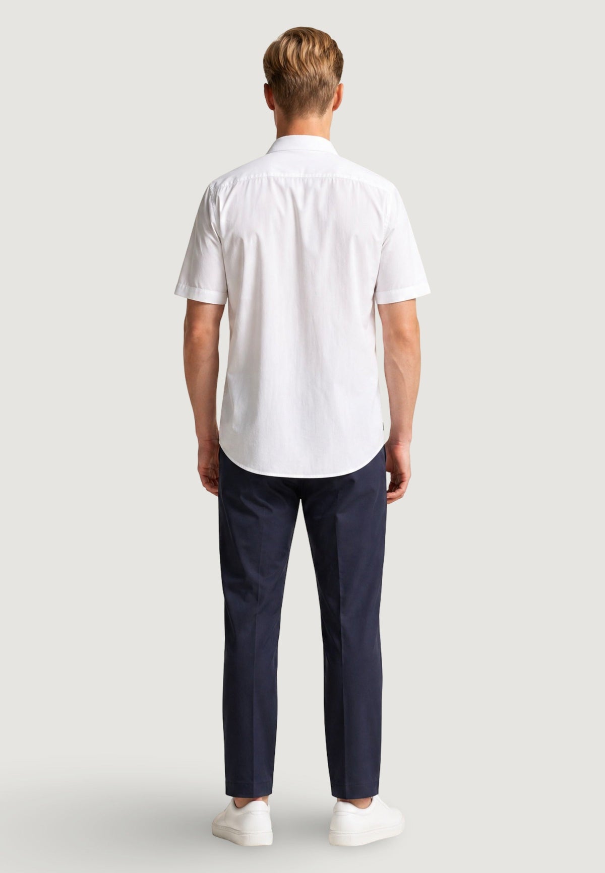 Armani Exchange Polyamide Overhemd met Korte Mouwen – Wit